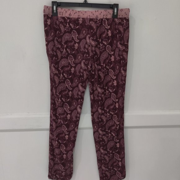 NWoT Lucky Brand Women's Drawstring Lounge Pants Burgundy Size S $85 FFF006 - Picture 2 of 2